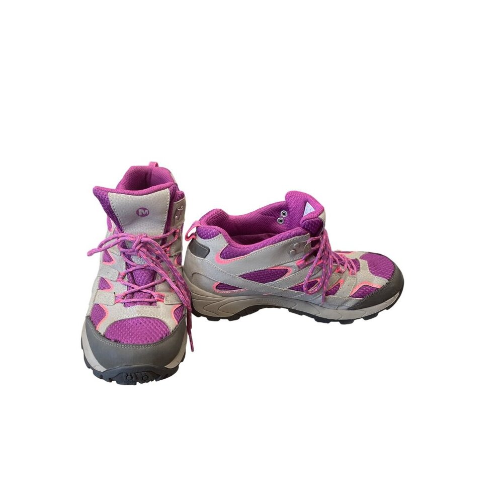 Merrell Womens gray pink leather waterproof Hiking Shoes Sneakers 6M SKU 9110
